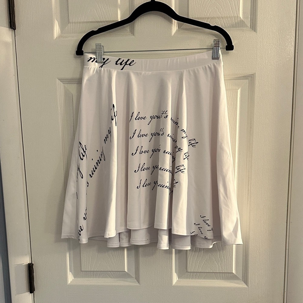 Taylor Swift Eras Tour - TTPD inspired - - Hi-Low Mini Style Skirt - Large
